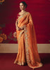Sunrise Orange Designer Embroidered Saree