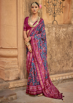 Radiance Purple Printed Patola Saree