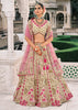 Off White & Pink Heavy Embroidered Designer Lehenga