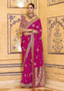 Princess Pink Woven Banarasi Silk Saree