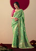 Pista Green Woven Banarasi Silk Saree