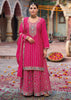 Magenta Pink Embroidered Designer Suit Set