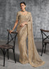 Sand Beige Embroidered Tissue Silk Saree