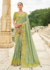 Saga Green Woven Banarasi Designer Silk Saree With Embroidered Blouse