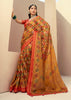 Autumn Red Printed Georgette Saree