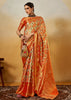 Sunrise Orange Dual Tone Woven Kanjivaram Silk Saree