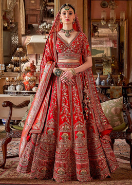 Beautiful Red Heavy Embroidered Designer Lehenga