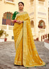 Festive Yellow Woven Banarasi Designer Silk Saree With Embroidered Blouse