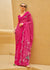 Magenta Pink Printed Georgette Light Weight Saree