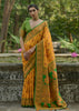 Daffodil Yellow Woven Kashmiri Jamewar Silk Saree