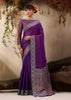 Deep Purple Woven Kanjivaram Silk Saree