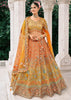 Orange Heavy Embroidered Designer Lehenga