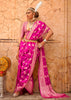 Princess Pink Woven Banarasi Georgette Silk Saree