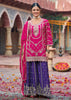 Pink And Purple Embroidered Designer Suit Set