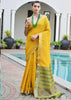 Yellow Woven Silk Saree With Patola Pallu