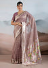 Mauve Woven Banarasi Tissue Silk Saree