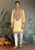 Festive Yellow Embroidered Stitched Kurta Set