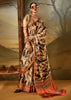 Golden Shine Printed Satin Silk Saree