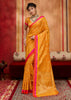 Zinnia Yellow Woven Banarasi Silk Saree