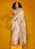 Pearl White Woven Banarasi Silk Saree