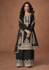 Beautiful Black Heavy Embroidered Sharara Set
