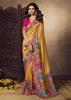 Golden Yellow Woven Soft Silk Saree