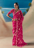 Rani Pink Satin Organza Embroidered Saree