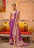 Festive Purple Woven Banarasi Georgette Silk Saree