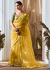 Pre Order: Delight Yellow Designer Silk Saree