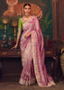 Orchid Haze Woven Embroidered Saree