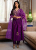 Royal Iris Purple Embroidered Saree (10702047117505)