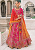 Pink & Yellow Heavy Embroidered Designer Lehenga