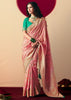 Blossom Pink Woven Banarasi Silk Saree