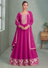 Rose Pink Embroidered Anarkali with Dupatta