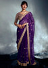 Imperial Purple Designer Silk Saree