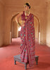 Brick Red Printed Patola Silk Saree