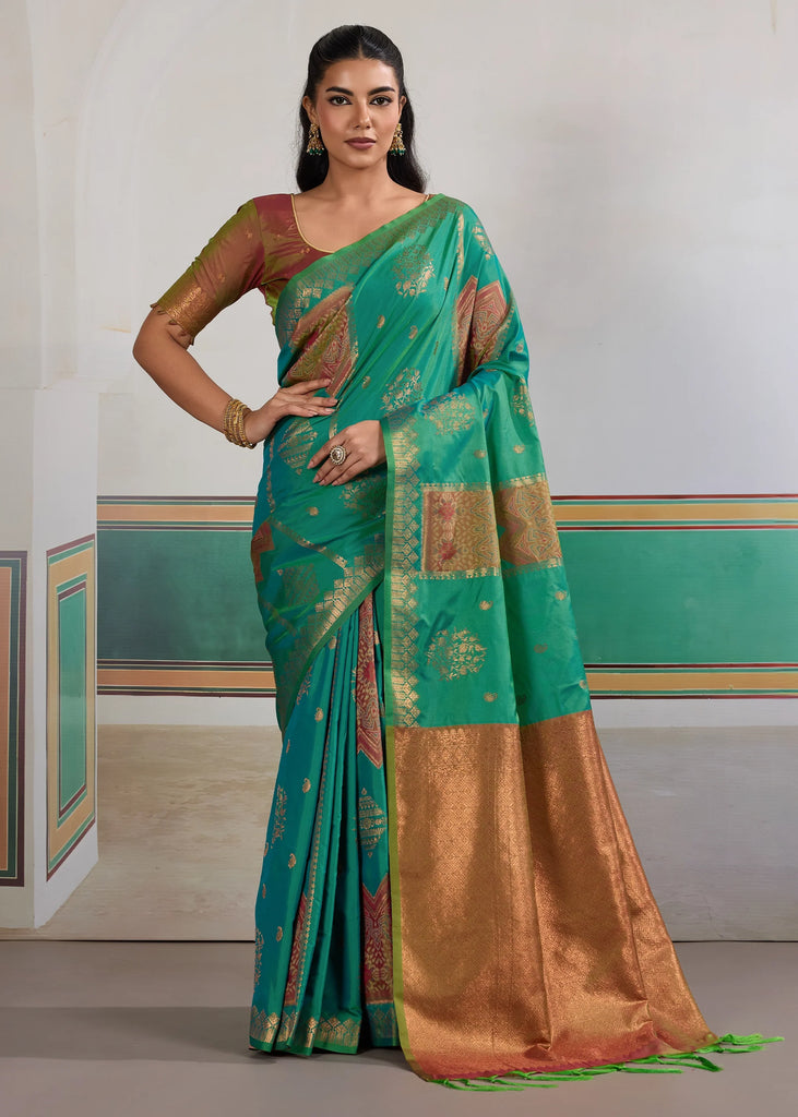 Fair Green Banarasi Silk Saree