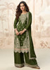 Fairway Green Wedding Wear Embroidered Plazzo Set
