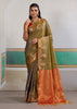 Herbal Green Woven Tussar Silk Saree