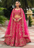 Hot Pink Heavy Embroidered Stitched Designer Lehenga