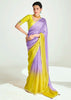 Lavender Yellow Ombre Banarasi Tissue Saree