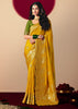 Spectra Yellow Woven Banarasi Silk Saree