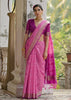 Super Pink Woven Patola Silk Saree