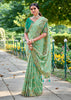 Light Green Woven Banarasi Designer Silk Saree With Embroidered Blouse