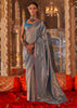 Princess Blue Woven Kanjivaram Silk Saree
