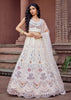 Pearl White Embroidered Bridal Lehenga