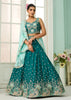 Rama Green Georgette Embroidered Sequins Lehenga Set