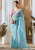 Pre Order: Angel Blue Designer Silk Saree