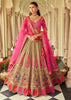 Beige & Pink Embroidered Stitched Designer Lehenga