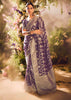 Twilight Purple Banarasi Designer Silk Saree With Embroidered Blouse